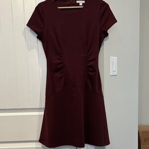 New York & Company Deep Burgundy Mini Dress
